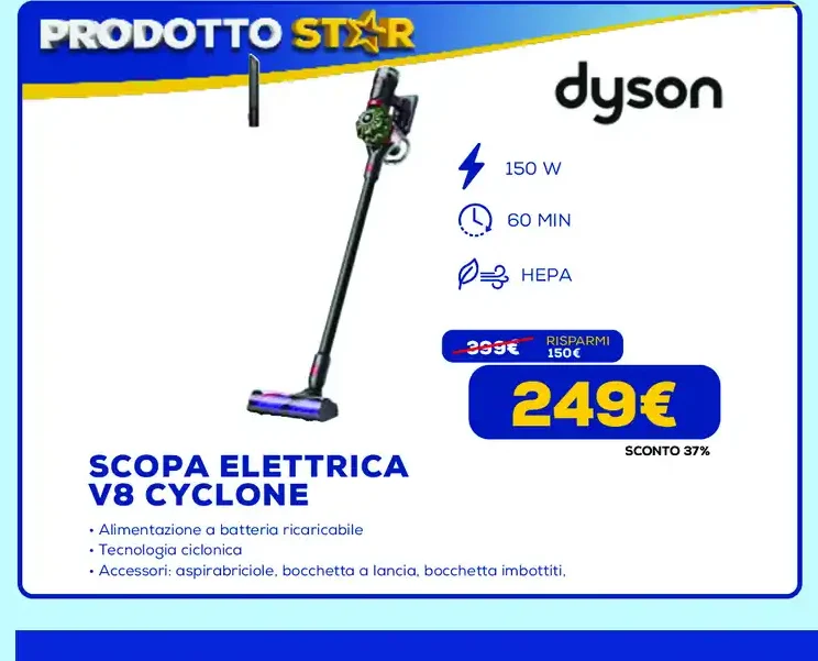 Dyson V8 Cyclone scopa elettrica