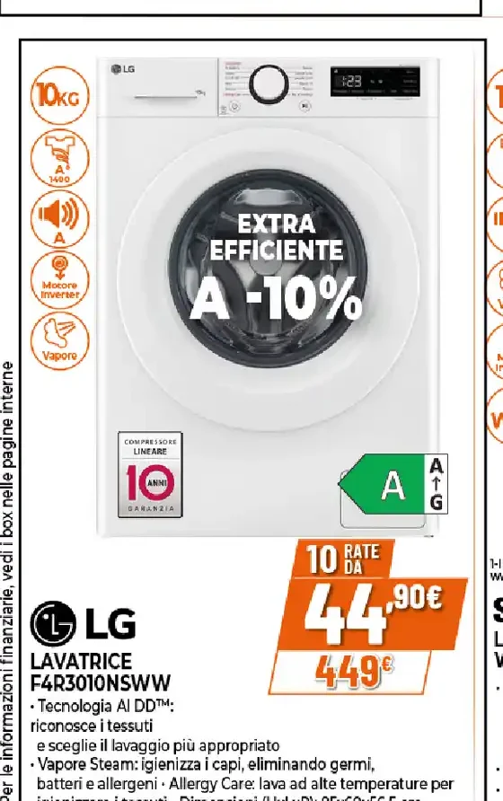 Lavatrice LG F4R3010NSWW