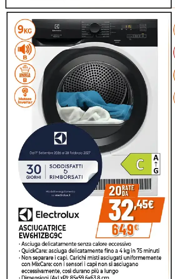 Asciugatrice Electrolux EW6HIZBG9C