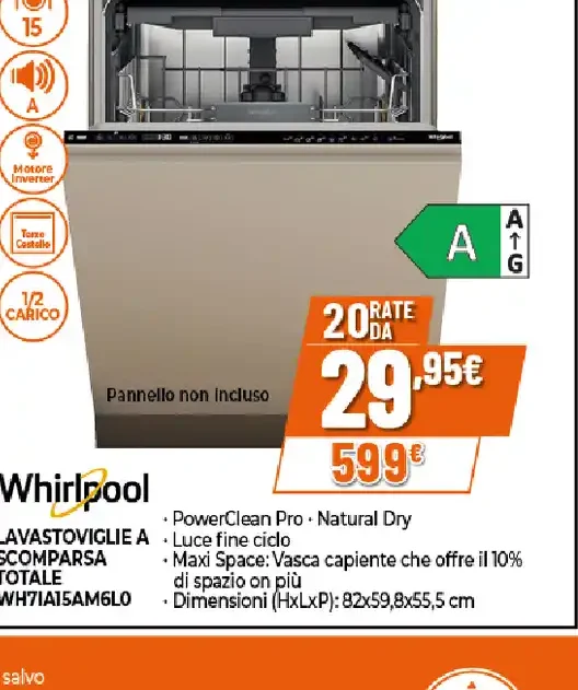 Lavastoviglie Whirlpool W7I145AM6LO
