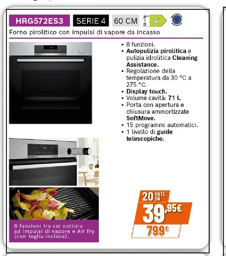 Forno pirolitico Bosch HRG572ES3