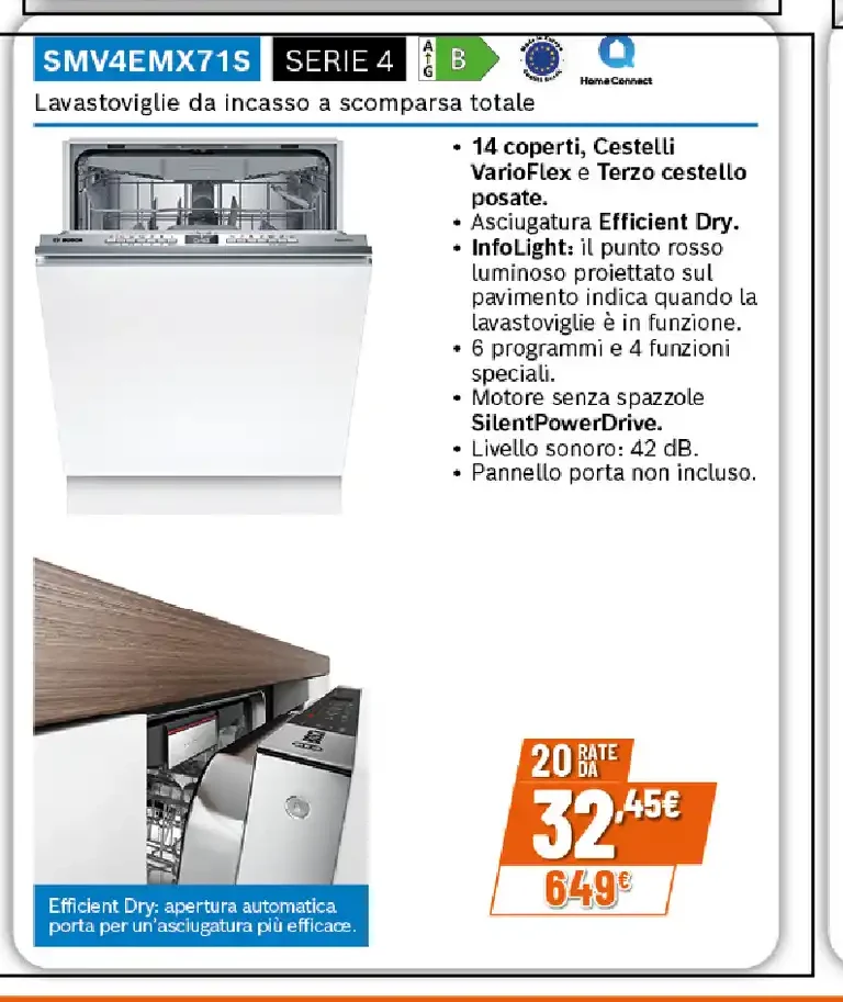 Lavastoviglie Bosch SMV4EMX71S