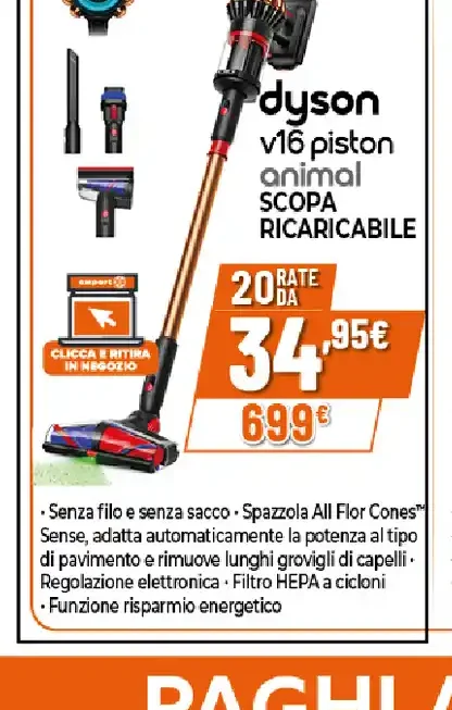 Scopa ricaricabile Dyson V16 Piston Animal