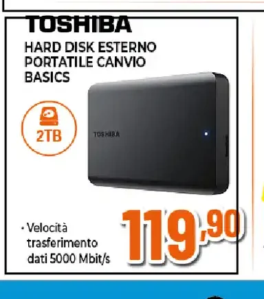 Hard disk esterno portatile 2TB