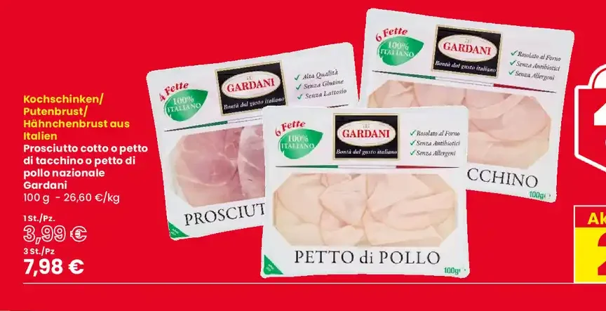Prosciutto cotto o petto di pollo