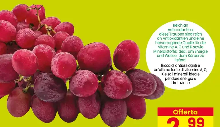 Uva rossa senza semi Passo Dopo Passo Despar