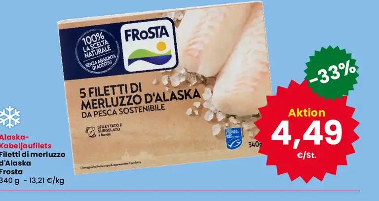 Filetti di merluzzo d'Alaska