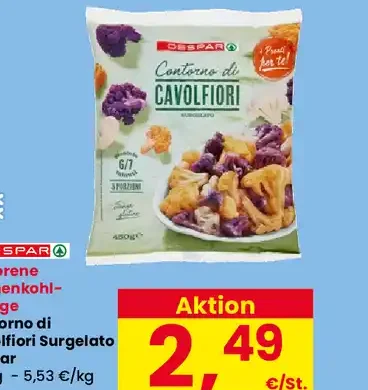 Contorno di cavolfiori surgelato
