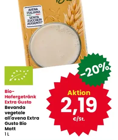 Bevanda vegetale all'avena biologica