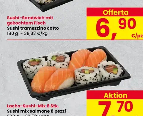 Sushi mix salmone 8 pezzi
