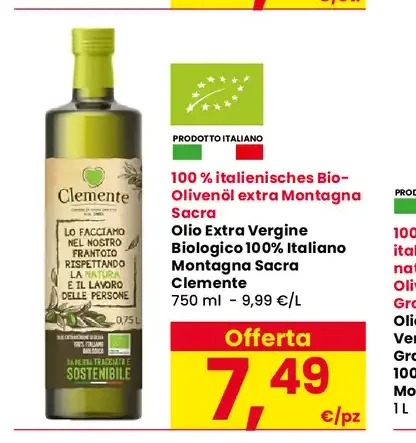 Clemente organic extra virgin olive oil