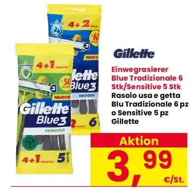 Rasoi usa e getta Gillette Blue3