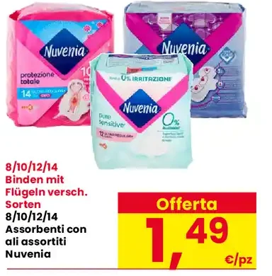 Assorbenti con ali Nuvenia