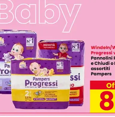 Pannolini e mutandine Pampers Progressi