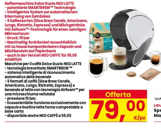 Macchina caffè Dolce Gusto Neo Latte