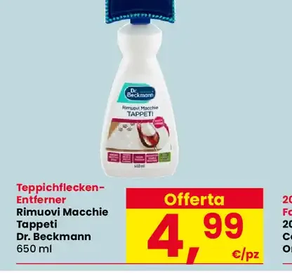 Rimuovi macchie tappeti Dr. Beckmann