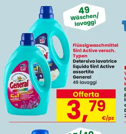 Detersivo lavatrice liquido General
