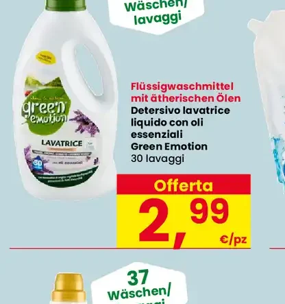 Detersivo lavatrice Green Emotion