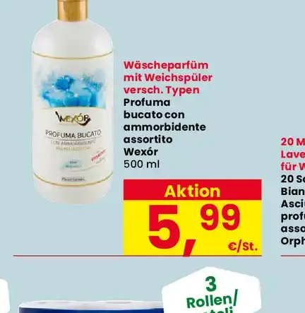 Profuma bucato con ammorbidente Wexór