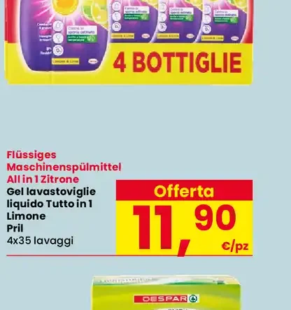 Gel lavastoviglie tutto in 1 Pril