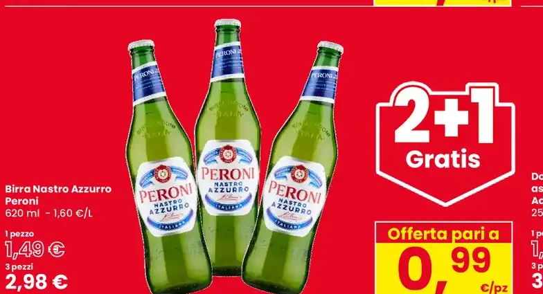 Birra Nastro Azzurro Peroni 620 ml