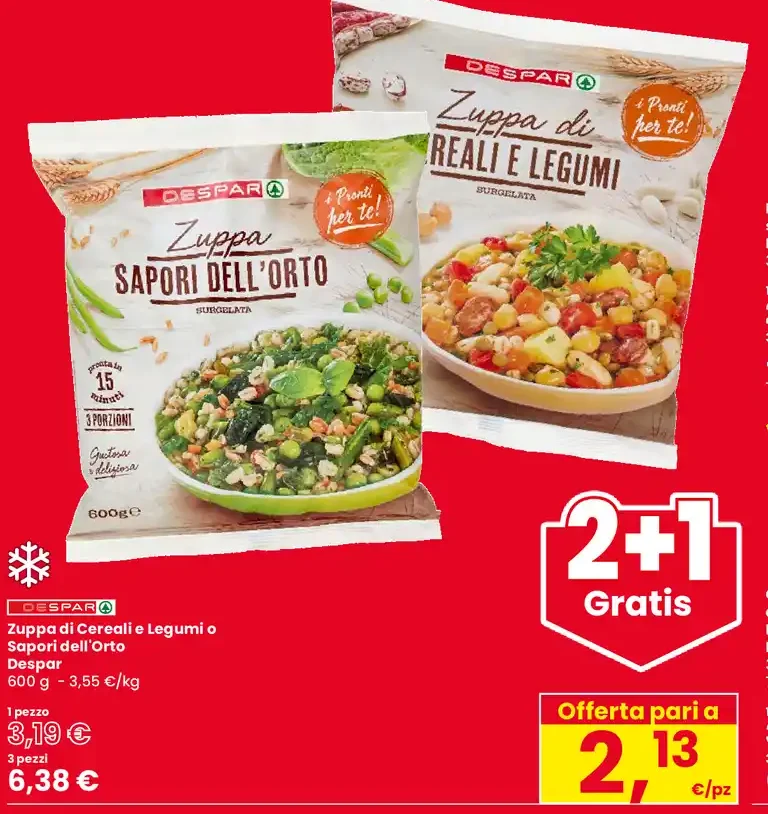 Zuppa di cereali e legumi o Sapori dell'Orto Despar 600 g