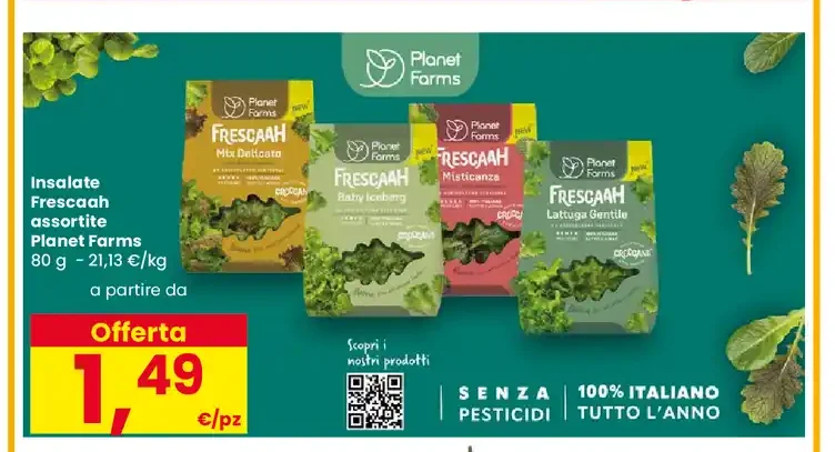 Insalate Frescaah assortite Planet Farms