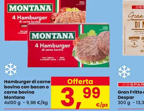 Hamburger di carne bovina Montana