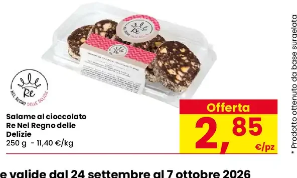 Salame al cioccolato Re Nel Regno delle Delizie