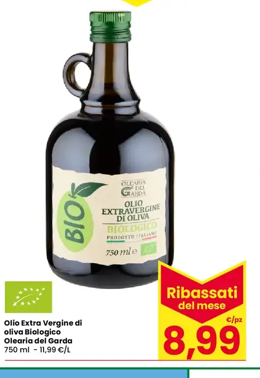 Olio extravergine di oliva biologico Olearia del Garda