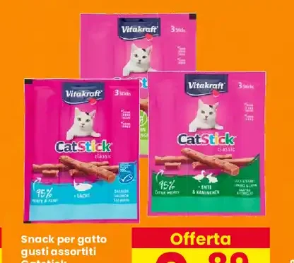 Snack per gatto gusti assortiti Catstick Vitakraft