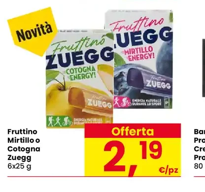 Fruttino Mirtillo o Cotogna Zuegg
