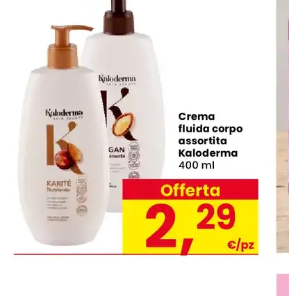 Crema fluida corpo assortita Kaloderma