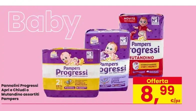 Pannolini Progressi Pampers