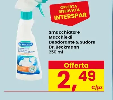 Smacchiatore macchie di deodorante e sudore