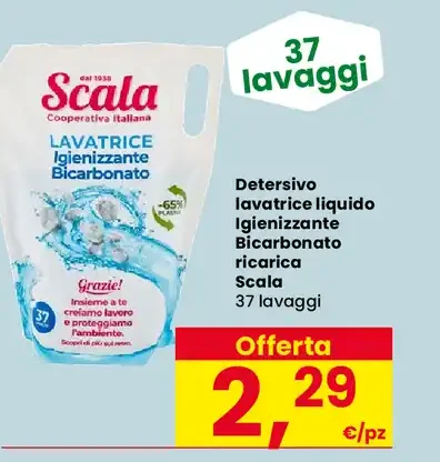 Detersivo lavatrice liquido igienizzante