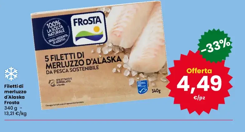 Filetti di merluzzo d'Alaska