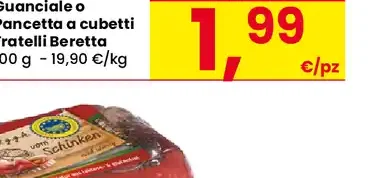 Guanciale o pancetta a cubetti Fratelli Beretta