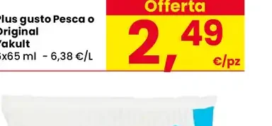 Plus gusto pesca o original Yakult