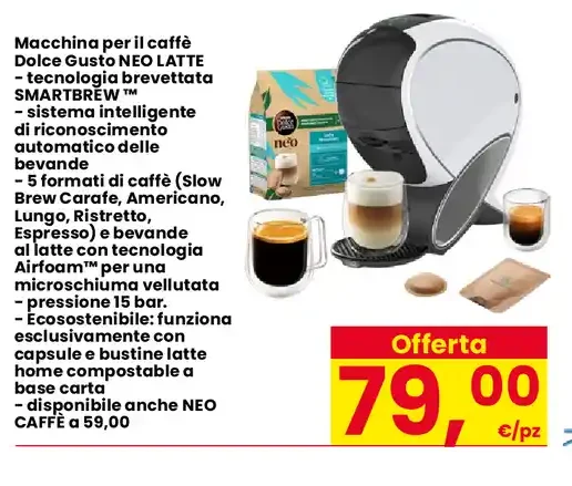 Macchina per il caffè Dolce Gusto NEO LATTE