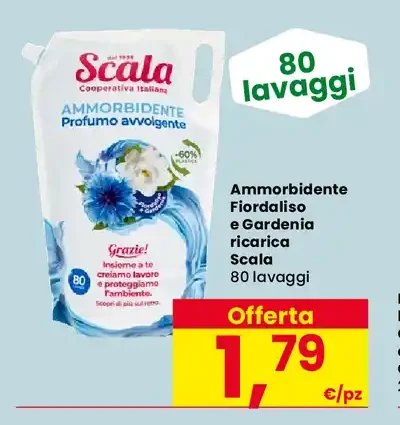 Ammorbidente Fiordaliso e Gardenia ricarica Scala
