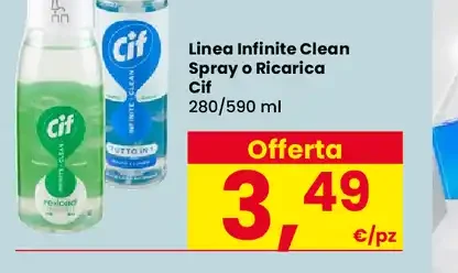 Linea Infinite Clean Spray o Ricarica Cif
