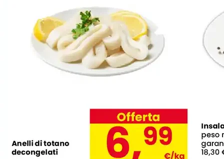 Anelli di totano decongelati