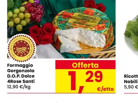 Formaggio Gorgonzola D.O.P. Dolce 4Rose Santi