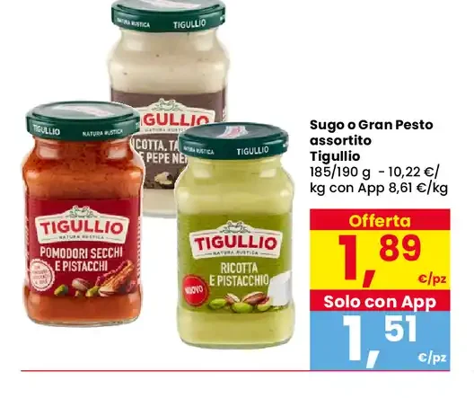 Sugo o Gran Pesto assortito Tigullio