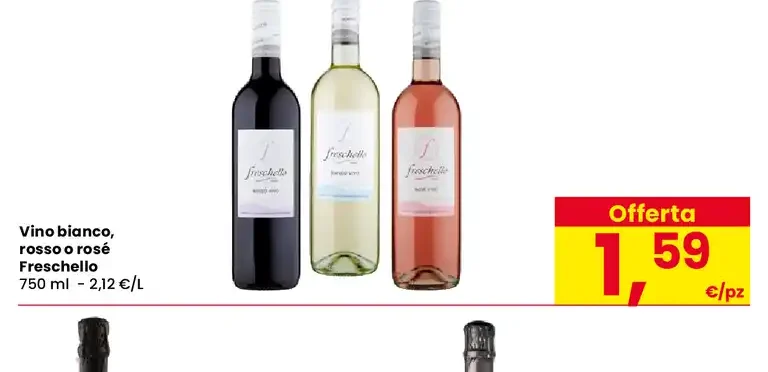 Vino bianco, rosso o rosé Freschello