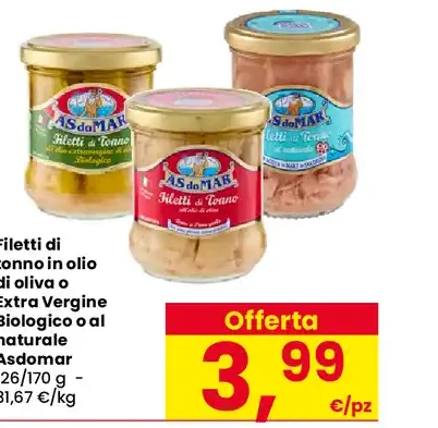 Filetti di tonno in olio d'oliva