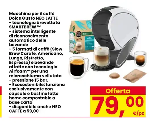Macchina per il caffè Dolce Gusto NEO LATTE