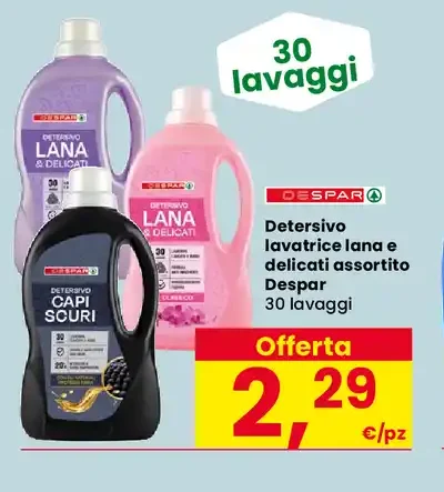 Detersivo lavatrice lana e delicati assortito Despar