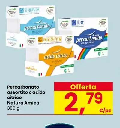 Percarbonato assortito o acido citrico Natura Amica